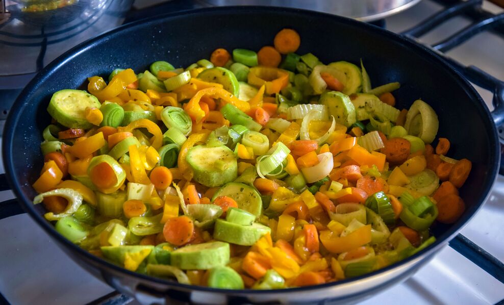 As verduras cocidas son un alimento saudable e rico en fibra. 