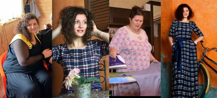 Muller antes e despois da dieta Dukan
