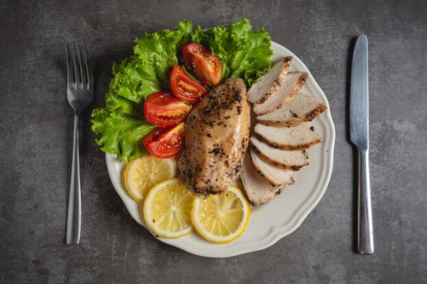 Grille de polo con verduras