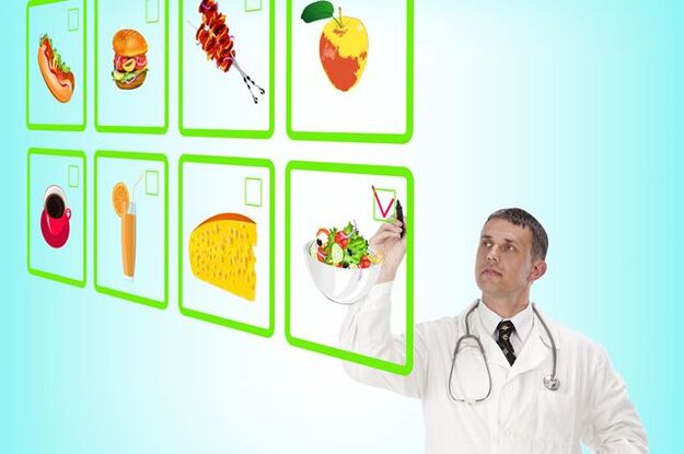 O médico determina os produtos permitidos